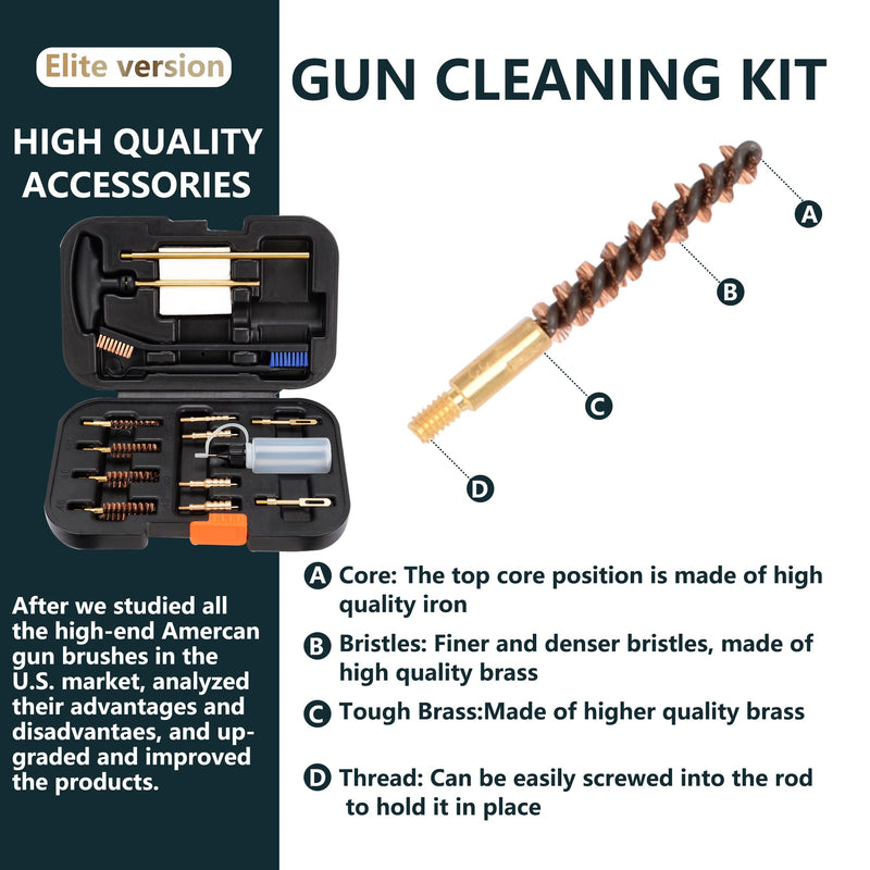 Load image into Gallery viewer, Elite Version Pistol Cleaning Kit 9mm/.357.22.45.40 Caliber Gun Cleaning Kit
