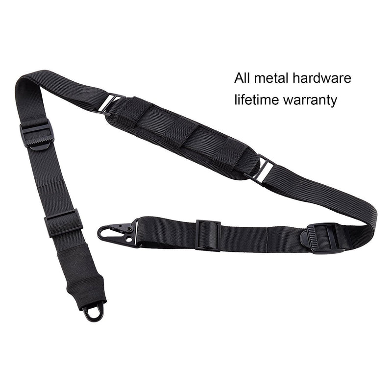 Load image into Gallery viewer, 2 Point Traditional Rifle Sling Gun Strap Length Adjustable Shoulder Pad 1.25 Inch Webbing
