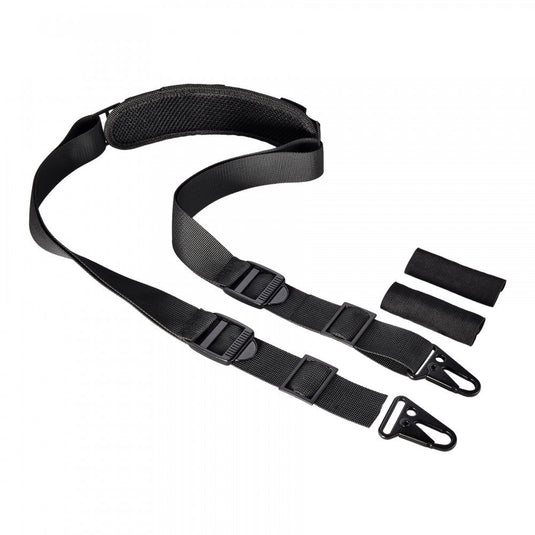 2 Point Traditional Rifle Sling Gun Strap Length Adjustable Shoulder Pad 1.25 Inch Webbing