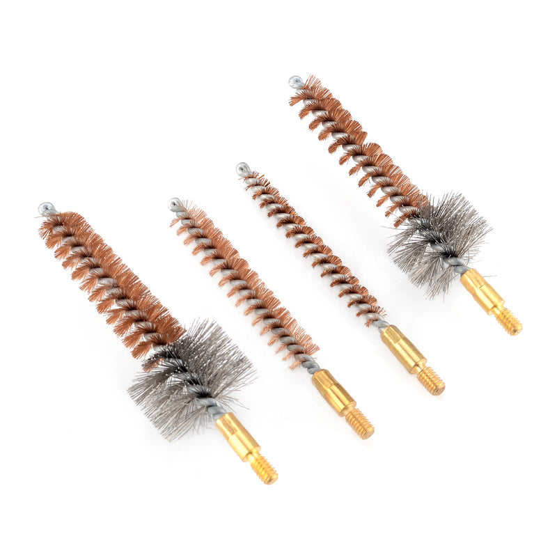 Load image into Gallery viewer, Rifle Phosphor Bristle Bronze Bore Brush Gun Cleaning Chamber Brush Kit with 50 Professional Square Patches
