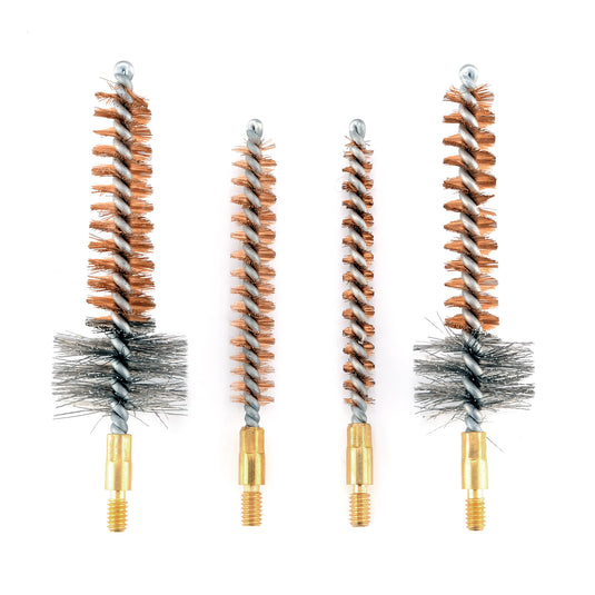 Rifle Phosphor Bristle Bronze Bore Brush Gun Cleaning Chamber Brush Kit with 50 Professional Square Patches