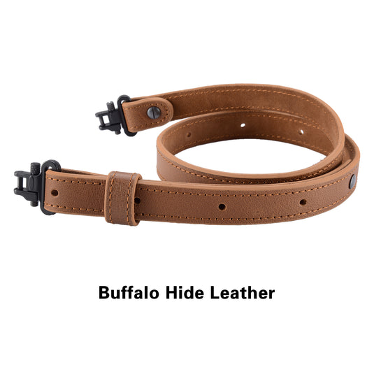 Wholesale Gun Sling Buffalo Hide Leather with Mil-Spec Swivels
